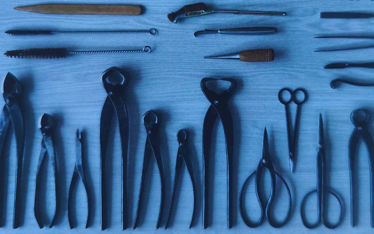 a complete bonsai tool kit